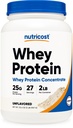 Nutricost Whey Protein Concentrate (non aromatisé) 2LBS - Sans gluten et sans OGM