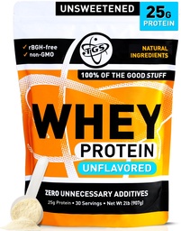 TGS Nutrition Poudre de protéines de lactosérum non aromatisée, non sucrée - Pas d'ingrédients artificiels pour les hommes et les femmes - sans 2 lb de soja, sans gluten, sans kéto - Après l'entraînement Récupération musculaire