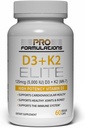 Pro Formulations MD D3 + K2 Elite – Vitamine D3 + Vitamine K2 – Approvisionnement de 60 jours – Haute puissance, Biodisponible MK-7