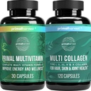 Compléments de multivitamines et de collagène pour les femmes et les hommes Capsules multivitamines et pilules de peptides de collagène