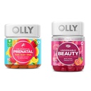 OLLY L'essentiel Prénatal Gummy Multivitamine, 30 jours d'approvisionnement (gummées), doux, acide folique et beauté indédiable Gummy, pour cheveux, peau, ongles, biotine, vitamine C, kératine