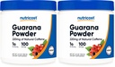 Nutricost Guarana Extract Powder 100 Grams - Natural Brazilian Herbal Caffeine/Energizer Supplement (Pack of 2)