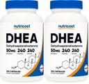 Nutricost DHEA 50mg, 240 Capsules - Gluten Free, Soy Free, Non-GMO, Supplement (Pack of 2)