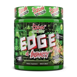 Psycho Pharma Strongest High Stim Preworkout Powder - Edge of Insanity - Most Intense Pre Workout Supplement for Pumps, Strength, Energy and Feel Good Focus. Rivals Famous PWOs of The Past