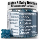 Gluten & Lactase Digestive Enzyme Gummies – Lactase Pancreatic Enzymes with DPP‑IV Lipase Gluco‑Amylase Lactase, Drops Chewables Capsules Pills Powder Supplement Alt, Pancreatic Support, for Kids