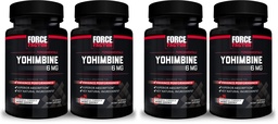 Force Factor Yohimbine Supplement for Men, Yohimbe Bark Extract with Superior Absorption to Enhance Performance, 6mg Yohimbine Bark Pills with Key Natural Ingredients, 30 Count (Pack of 4)