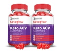 (2 Pack) Keto Glow Keto ACV Gummies Formule avancée 1000MG Ketoglow Keto Gummies vinaigre de cidre de pomme formulé avec jus de betterave de grenade poudre B12 Vegan Non OGM 120 Gummys
