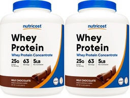 Nutricost Whey Protein Concentrate (Chocolate) 5LBS (Pack of 2)