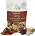 PROFINE Truffe PRO Poudre de champignons 12 po - 1 super mélange avec la truffe noire et la truffe blanche - USDA biologique - supplément - ajouter au café/thé/smoothies - champignons entiers - pas de charges