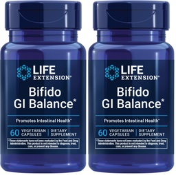 Life Extension Bifido GI Balance,probiotics,Bifidobacterium longum BB536® (2 Billion CFU),Support Healthy Gut & Digestive Health,Gluten-Free,Non-GMO,Vegetarian,60 Capsules,(Pack of 2)