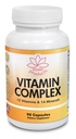 Vitamin Complex Multivitamins and Multiminerals - 12 Vitamins and 14 Minerals, Vitamin A C D3 E B1 B2 B3 B5 B6 B9 B12 H and Minerals - 90 capsules 41 Active Ingredients, Micronized for max absorption.