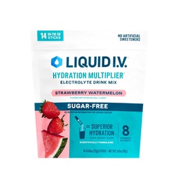 Liquid I.V.® Hydration Multiplier Sugar-Free - Strawberry Watermelon | Electrolyte Powder Drink Mix | 1 Pack (14 Servings)
