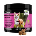 NutriTrail Multivitamin for Dogs – 10-in-1 Soft Chews with Glucosamine, Probiotics, Omega-3, Vitamins & Minerals – Supports Hip & Joint, Digestion, Skin & Coat, and Immune Health – Chicken, 120 Ct