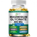 Magnesium Glycinate Softgels - High Absorption Pure Magnesium Glycinate 400mg for Sleep, Calm, Muscle Relaxation, Heart, Bone & Nerve Support for Women & Men - 100% Chelated & Purified Supplement