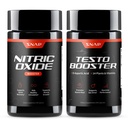 Snap Supplements Nitric Oxide Booster + Testo Booster Supplement Bundle for Men, 90 Vegetarian Capsules Each
