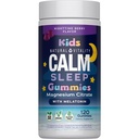 Natural Vitality Calm, Magnesium Citrate Kids Supplement, Stress Relief Gummies, Supports a Healthy Response to Stress, Gluten Free, Vegan, Nighttime Berry, 120 Gummies