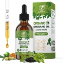 Oregano Oil Organic Drops - 80% Carvacrol, Extra Strength & Undiluted - with Black Seed Oil, Turmeric & Vitamin E - Oil of Oregano Supplement for Immune and Digestive Support - Vegan, 2 Fl Oz