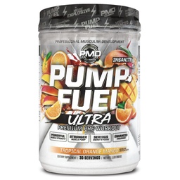 Pompe de sport PMD Carburant Ultra folie - Pre Workout Premium Poudre et Pompe musculaire, Plus grande concentration, Endurance et récupération, Créatine Premium, Arginine et Beta Alanine, Mango orange tropicale (30 portions)