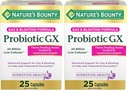 Bounty Probiotic GX de la nature, aide avec le gaz occasionnel et le gonflement, supplément alimentaire, santé digestive, 25 capsules (paquet de 2)