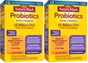 Probiotiques faits de la nature pour la santé digestive Extra Strength 15 Million CFU de cultures vivantes,Probiotiques pour les femmes et les hommes,30 Capsules probiotiques, 30 jours d'approvisionnement, (paquet de 2)