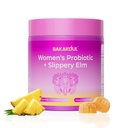 BAKAKOUL Feminine Probiotics Gummies for Women, Vaginal Probiotics with Slippery Elm,Prebiotics & Probiotics Supports pH Balance,Immune Health, Vegan, Non-GMO, Pineapple Flavor,60 Gummies 1 Pack