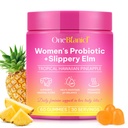 Probiotiques Féminines Gummies, Femmes vaginales Probiotique,Équilibre Féminine pH Gummies pour une odeur saine,Améliorer Immune,Soutenir la santé vaginale,avec Elm Slippery(60 Gummies)