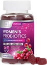 Probiotiques pour les femmes Gommies avec canneberge - 6 souches premium pour l'équilibre PH - Probiotiques pour la santé digestive, soutien vaginal et immunitaire, Gommy pour la santé féminine probiotique - 60 Gommy