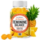 NutraPep Feminine Balance Probiotics Gummies for Women - Vaginal Health & Women's pH Balance Natural Gummy Supplement with Cranberry Pineapple Powder - Sugar Free Gluten Free Vegan