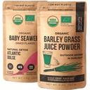 Barley Grass Juice Powder and Atlantic Dulse for Your Perfect Detox Smoothie, Premium Quality and Organic Certified