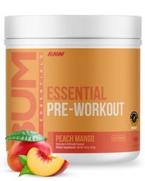 RAW Nutrition - Essential Pre - Chris Bumstead Pre Workout Formula, Sports Nutrition Pre-Workout Powders | Men & Womens Drink, Energy Powder for Working Out (Peach Mango)