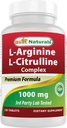 Meilleures naturelles Arginine Citruline Complexe 1000 Mg 120 Comprimés