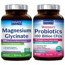 Innate Vitality Magnesium Glycinate & Women's Probiotics Bundle, Non-GMO, No Gluten Dairy Soy & Vegan, Magnesium (120 Caps) & Probiotic (60 Caps)