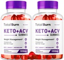 (2 Pack) Total Burn Keto ACV Gummies - Official TotalBurn Keto Plus Gummys Advanced Formula 1050MG, All Natural Gummy Support Premium Supplement Vitamin Gomitas Reviews, 120 Gummies for 2 Months