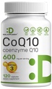 CoQ10 600mg, 120 Capsules – avec l'acide gras Omega 3 100mg – Max Strength – Biodisponible Coenzyme Q10 Suppléments – Santé du coeur, de l'énergie et du cerveau Support antioxydant – non-OGM