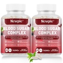 Blood Sugar Complex Supplement – Natural with 20 Active Herbs and Vitamins, Including Cinnamon, Bitter Melon, Black Pepper, Licorice, Vegan, Non-GMO, Gluten-Free, 120 Capsules