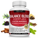 Premium Natural Balance Blend Complex Supplement - Natural 20 Herbs and Vitamins with Cinnamon Non-GMO Vegan, for Men Women, 60 Capsules