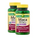 Maca 500mg – 90 Vegetarian Capsules, Organic Maca Root Supplement, Dietary Supplement for General Wellness, Non-GMO, Gluten-Free, 500 mg Maca per Capsule (Pack of 2)