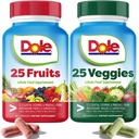 Dole Daily Fruits and Veggies Supplement - Whole Food Plant-Based Nutrition with 25 Fruits + 25 Vegetables, 12 Essential Vitamins & Minerals, Antioxidant Superfoods, 180 Capsules (2 Pack)