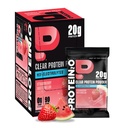 Protéines2o 20g Protéines de lactosérum Isolées Poudre de protéines claires, 360mg d'électrolytes, vitamines B5 et B6, sans sucre, pastèque fraise, 8-pack