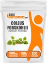 BulkSupplements.com Coleus Forskohlii Extract Powder - Forskolin Supplement, Forskolin Powder - Herbal Supplement, Gluten Free, 500mg per Serving, 100g (3.5 oz) (Pack of 1)