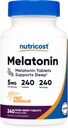 Nutricost Melatonin 5mg, 240 Fast Dissolve Tablets (Mixed Berry Flavor) - Non-GMO, Gluten Free