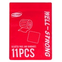 11Pcs First Aid Kit Refill - Assorted Gauze Pads & Bandages for Home, Outdoor Cuts, Scrapes Replenish Pack