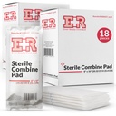 Sterile 8" x 10" Combine (ABD) Pads – Highly Absorbent Design for Large Wounds, Individually Wrapped for Easy Use, Ideal for First Aid Kits and Emergency Response – 36 Count