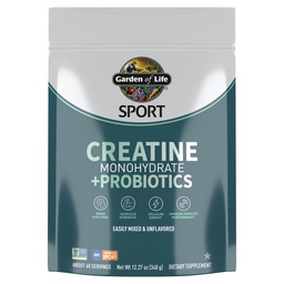 Garden of Life Sport Creatine Monohydrate + Probiotics Powder, 60 Servings