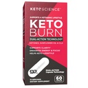 Keto Science Capsules Keto Burn, Cétone exogène, Dual-Action avec BHB & EGCG, Cétones pour l'hydratation, Keto BHB, Weight Support, Énergie, Focus & Ketose, 60 Capsules, 15 Servitions