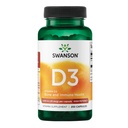 Swanson Vitamin D3 1000 IU - 250 Softgels - Bone Health, Immune Support, and Muscle Function Supplement