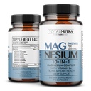 10-in-1 Magnesium Supplement 500 mg | High Absorption Magnesium Complex with Mag Glycinate, Citrate, Vitamin B6 Magnesium for Sleep, Muscle, Bone & Heart Health, Vegan & Gluten-Free, 45 Day Supply