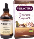 Amber NaturalZ Vibactra Immune Support Herbal Supplement for Dogs, Cats, Birds, Guinea Pigs, and Rabbits | Pet Herbal Blend for Overall Health | 4 Fluid Ounce Glass Bottle | Manufactured in The USA