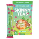 Skinny Teas Instant Tea Sticks – Cleansing Evening Tea – 14 Ct – Herbal Detox Blend with Colon and Body Cleansing Herbs Gentle Cleanse, Reduce Bloat (Apple Cinnamon)