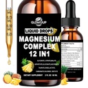 Magnesium 12 in 1 Complex 1000mg Supplement for Women & Men, High Absorption Liquid Magnesium W/Glycinate Citrate Malate Taurate Oxide Aspartate Orotate, Calm Magnesium for Sleep Muscle Heart Support